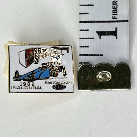 Vintage 1988 Fram Supernationals NHRA Inaugural Drag Racing Texas Hat/Jacket Pin - Picture 7 of 8